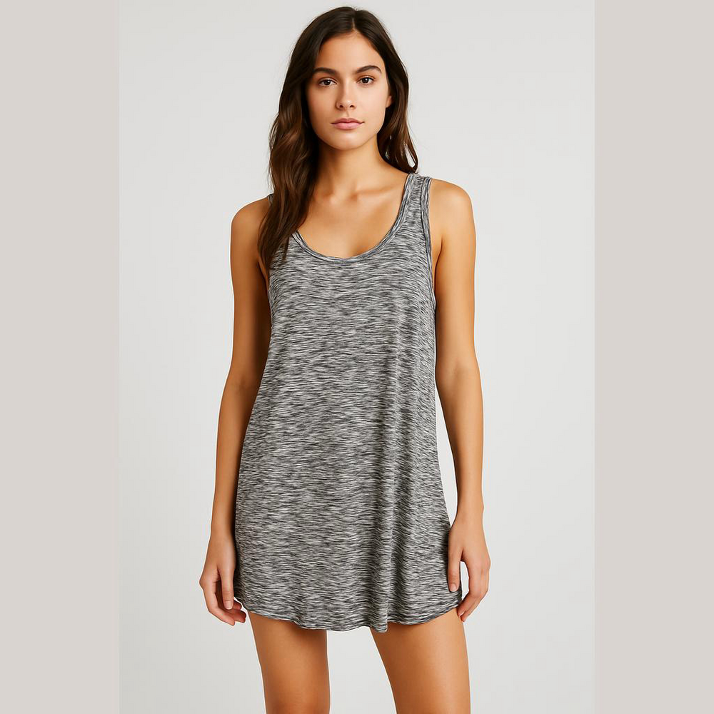 Isabella Rodriguez Black and White Striped Tank Dress - Size Large